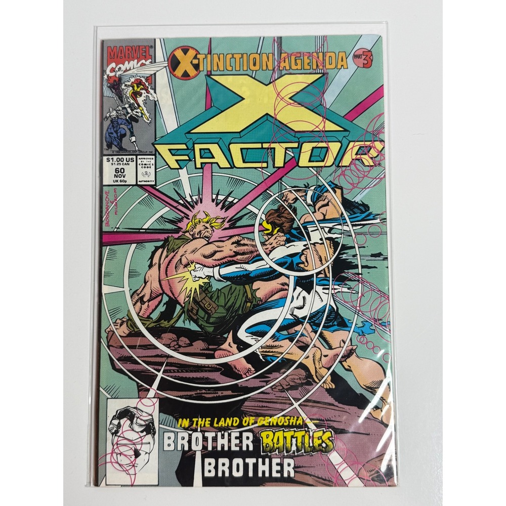 X-Factor 60 Marvel Comics 1990 X-Tinction Agenda Part 3 Havok Cyclops Genosha
